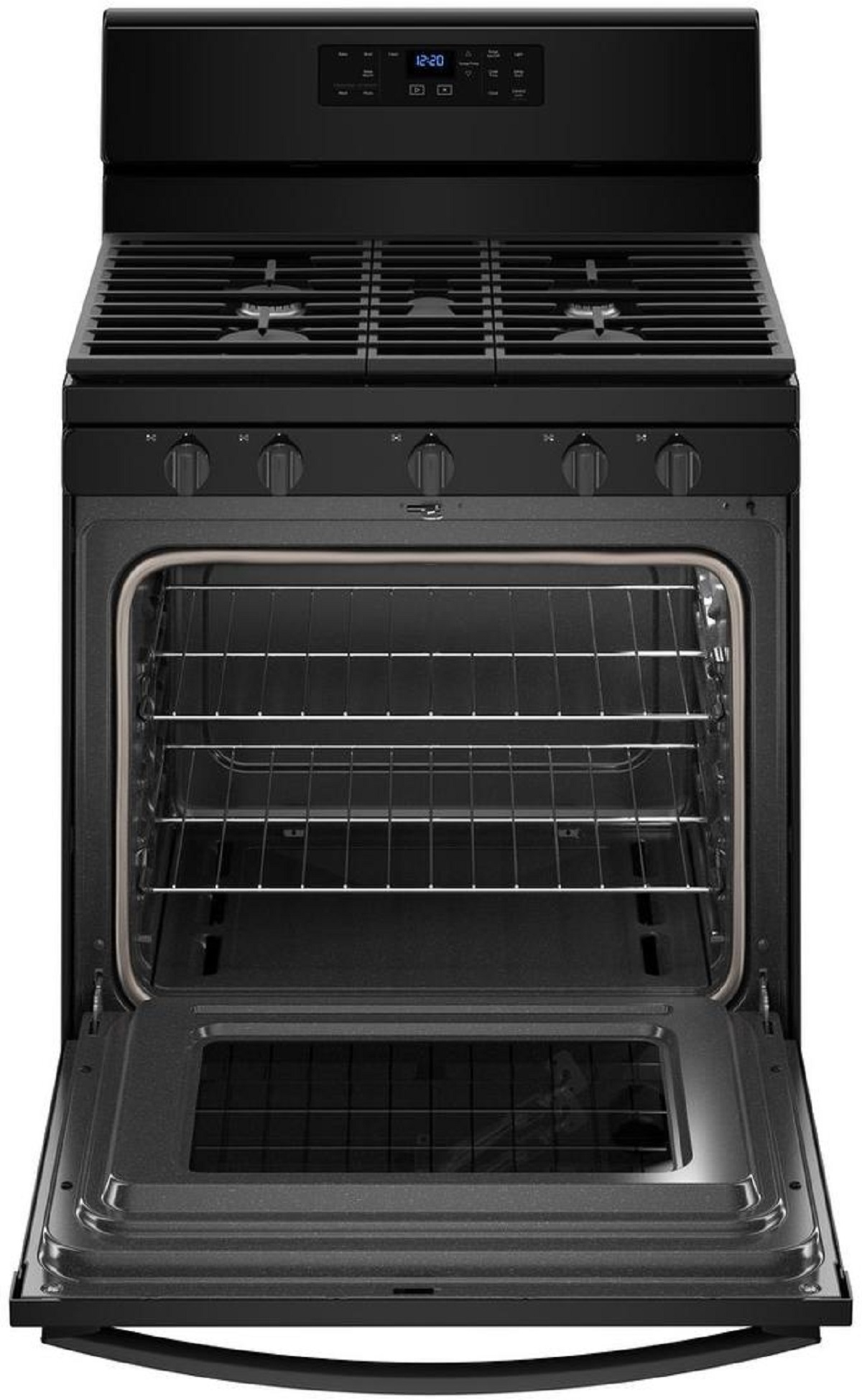 Whirlpool WFG525S0HB 30 Inch Black Gas Freestanding Range American