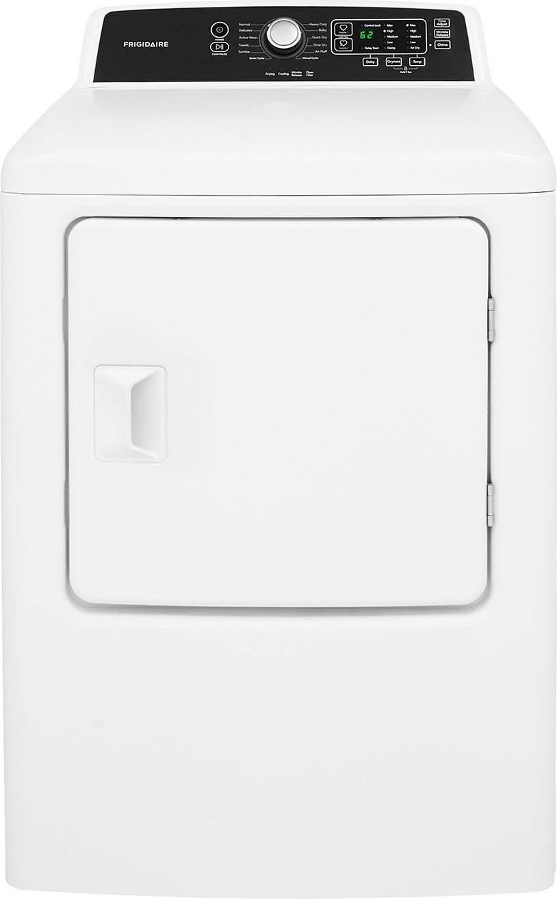 product shot of Frigidaire FFRE4120SW 6.7 cu. ft. Freestanding Electric Dryer - White